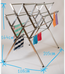Maxi stainless steel clothes airer drying rack dimesions